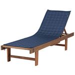 Classic Accessories Montlake FadeSafe Chaise Lounge Slip Cover, 72" x 21", Heather Indigo