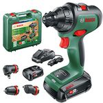 Bosch Home and Garden DIY tools 06039B5075 Cordless AdvancedDrill 18 (2X Batteries, 18 Volt System, 3 Drill attachments, in a Carrying case)