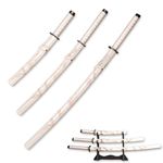 3pc Set Japanese Samurai Sword with Display Stand,Iaido Katana Engraved with Dragon Pattern On The Scabbard