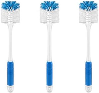 Bottle Cleaner Brush— Long Water Bottle Brushes for Flasks, Tumblers, Glassware & Baby Bottles Cleaning, 3-Pack
