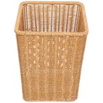 Amosfun Basket for Car Fruit Containers Trash Bin for Car Decorative Garbage Waste Bin Vintage Bud Vases Plant Storage Baskets Pastoral Style Basket Pp Rattan Office Trash Can