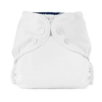 Esembly Cloth Nappy Outer, Waterproof Cloth Nappy Cover, Swim Nappy, Leak-Proof and Breathable Layer Over Prefolds, Flats or Fitteds, Reusable Nappy with Popper. Size 1 (7-17lbs), Sea Salt