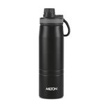 Milton Sparkle 600 Thermosteel Insulated Water Bottle, 625 ml, Black | Hot and Cold | Leak Proof | Office Bottle | Sports | Home | Kitchen | Travel | Easy to Carry | Rust Proof