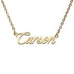 Carson Name Tag Necklaces for Her H