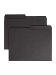 Smead Reversible File Folder, 1/2-Cut Printed Tab, Letter Size, Black, 100 per Box (10364)