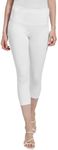 Lysse Women's Plus-Size Plus Size Denim Capri, White, 1X