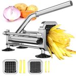 Befano French Fry Cutter, Stainless Steel Potato Cutter with 1/2 Inch and 3/8 Inch Blades, Commercial French Fries Slicer for Whole Potatoes, Carrots, Cucumbers