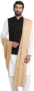 Weavers Villa Men's Plain Woollen Dhariwal Lohi/Shawl [50" X 100"], Beige, Large