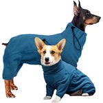 Hjyokuso Dog Winter Coat Soft Fleece Pullover Pajamas, Pet Windproof Warm Cold Weather Jacket Vest Cozy Onesie Jumpsuit Apparel Outfit Clothes for Small Medium Large Dogs Walking Hiking Travel Sleep