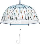 Maad Raining Men Clear Bubble Dome Umbrella - Perfect White Elephant Gift or Birthday Gift, Modern, Acrylic Handle, Aluminum Frame, Auto-Open, Spacious Canopy, Outdoor Use, Umbrella