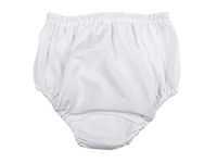 Baby Girls White Elastic Bloomer Diaper Covers - Classic/Simple - SM