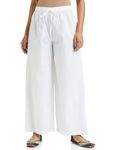 Amazon Brand - Myx Women's Loose Fit Palazzo (PAG 225_White_XL)