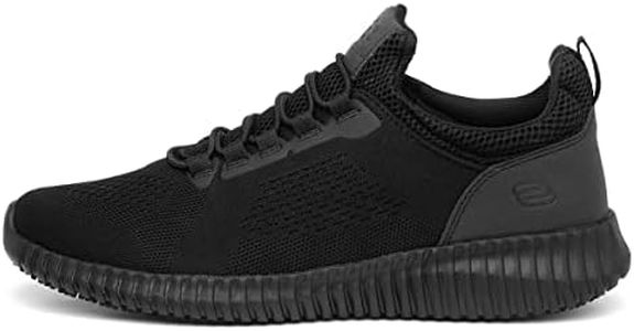 Skechers Men's Cessnock Sneaker, Black Textile Water and Stain Repellent, 9 UK