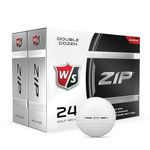 Wilson ZIP Double Dozen Golf Balls, Pack of 24 (White)