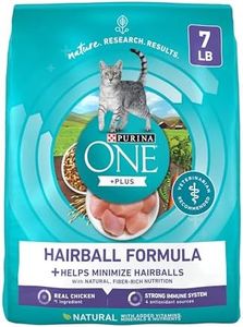 Purina ONE Natural Cat Food for Hairball Control, +PLUS Hairball Formula - 7 lb. Bag