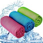 YQXCC Cooling Towel 3 Pcs 120 x 30 cm Microfiber Towel For Instant Cooling Relief, Cool Cold Towel for Yoga Golf Travel Gym Sports Camping Football & Outdoor Sports