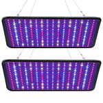 Grow Lights for Indoor Plants, SERWING 200W Full Spectrum Led Grow Light, Plant Growing Lamps for Hydroponics, Greenhouse, Seedling, Flowering Fruiting (2 Pack)