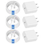 [3 Pack] 20W USB C Charger for iPhone 15/15 Pro Max with 10FT Long USB C to C Cable, Type C Fast Charger Block for iPhone 15/15 Pro/15 Pro Max, iPad Pro 12.9/11 inch, iPad Air 5/4th, iPad 10th/Mini 6