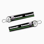 RACE MINDS 1 Pcs 7 inches Bike Riders Printed Lanyard Keychain Tag Holder For All Bikes Cars Rider Boys Girls Keychains Tag Holder (7 x 1 Inch) KAWASAKI (Pack of 1)