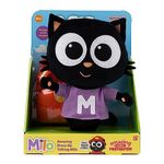 Milo Black Cat Plush Toy - 25cm Amazing Dress Up Milo Soft Toys with Changeable Firefighter Outfit | Interactive Kawaii Plush with Sounds and Phrases | Cute Anime Talking Teddy Bear for Boy and Girl