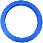 uxcell Car Blue 33cm-46cm Dia Silicone Nonslip Steering Wheel Cover Protector