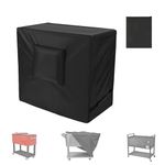 Cooler Cart Cover, Ice Chest Cover, Rolling Cooler Cart Cover, 420D Oxford cloth, Waterproof UV Resistant, Fits for Most Cooler,Beverage Cart, Rolling Ice Chest, 37L x 20W x 36H inch(Black)