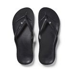 ARCHIES Footwear - Flip Flop Sandals – Offering Great Arch Support and Comfort - Crystal Black