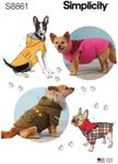 Simplicity Pattern S8861 Dog Coats,