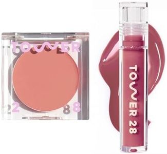 Tower 28 ShineOn Milky Lip Jelly, SESAME BeachPlease Cream Blush for Cheeks and Lips MAGIC HOUR