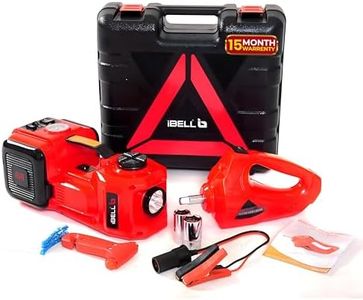 iBELL ECJ510 Hydraulic Jack for car, 5 in 1 Electric Jack for car with Tire Inflator and Electric Impact Wrench, Lifting Range 6 to 17.7 inch Compactible for Car SUV MPV Sedan