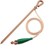 MOKIKUBA Portable Grounding Rod with 10' Long Flexible Bonding Wire with Copper Clip