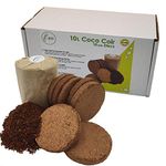 Coco Coir 10 Litres | Natural Compost | Organic Coconut Fibre Growing Media | Convenient Easy to Use 10cm Compressed Soil Discs | Plastic Free Box Packaging