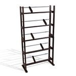 Atlantic Element Media Storage Rack - Holds Up to 230 Cds or 150 Dvds, Contemporary Wood & Metal Design with Wide Feet for Greater Stability, PN35535601 In Espresso