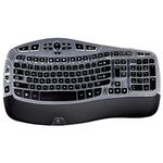 Keyboard Cover for Logitech MK570 MK550 K350 Wireless Keyboard, Logitech MK570 MK550 K350 Keyboard Silicone Cover, Black, Waterproof, Dustproof, Easy to Clean