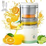 DRUMSTONE (FIRST TIME EVER DEAL WITH 15 YEARS WARRANTY) Electric Juicer Orange Squeezer Citrus Press Lemons, Electric Juicer Wireless Fruit Juicer High Juice Yield Direct for Kitchen, Travel