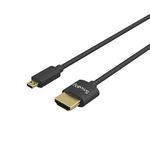 SMALLRIG D to A Cable Ultra Thin Cable 55cm/1.8Ft, Super Flexible Slim High Speed 4K 60Hz HDR HDMI 2.0, for GoPro Hero 7/6 / 5, for Sony A6600 / A6400-3043B