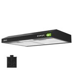 CIARRA ASB6903D 60cm Visor Cooker Hood Undercabinet Hoods Wall Mounted Kitchen Extractor Fan 600mm Top Vented Range Hood