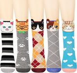 Jeasona Women's Cat Socks Cat Gifts