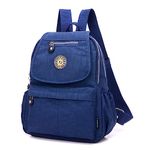 XUEREY Women's Small Handbag Nylon Shoulder Bag Casual Day Pack Multi-Pocket Casual Waterproof Nylon Bags Travel School Bag Laptop Backpack (Navy)