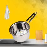 Flixbloom Kitchen Utensil Heavy Gauge Stainless Steel Saucepan/Tea Pan, (Induction & LPG Cooking Cookware) TPan/Chaidan/Milk Pan/Sauce Pot Sauce Pan (1.5 Litre Saucepan)