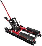 Hydraulic Motorcycle Lift Jack with Foot Pad, 1500 Lb. Capacity Scissor Lift Jack, Portable Motorcycle Lift Table with 4 Wheels,4" to 16" Lift Range