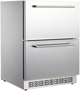 Garvee 24 inch Undercounter Refrigerator, 5.12 Cu.Ft Outdoor Fridge for Patio, Wine and Beverage Refrigerator, Drawer Refrigerator Under Counter Fridge Ideal for Home and Commercial (Silver)