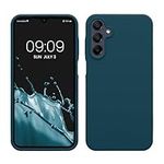 kwmobile Case Compatible with Samsung Galaxy A15 5G Case - TPU Silicone Phone Cover with Soft Finish - Teal Matte