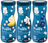 Gerber Graduates Puffs - Variety Pack (Vanilla, Blueberry, Banana) - 1.48 oz - 3 Pack