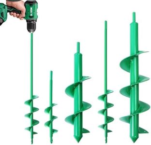 Auger Drill Bit for Planting,4 Pack Garden Ground Earth Spiral Drill Bit for 3/8" Hex Drive Drill, Auger Drill Bits for Bulbs Planting, Hole Digger Flowers,Bedding Digging Plant Rapid Planter Tool