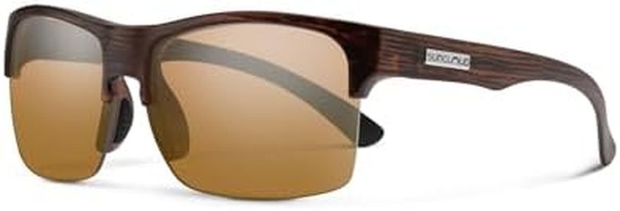 Suncloud Rambler Lite Polarized Sunglasses – 100% UV Protection – Comfortable Fit, Trendy Design – for Men & Women – Matte Burnished Brown + Polarized Brown Lenses