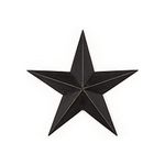 The Hearthside Collection CWI Gifts Metal Barn Star - 36 inch Galvanized Hanging Star - Farmhouse Wall Decor - Black