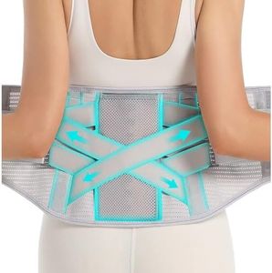 Lower Back Brace for Pain Relief - Removable Stays for Customized Support - Suitable for Men and Women - Ideal for Herniated Disc and Sciatica - Two Sets of Adjustable Stiffness