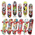 12 Pcs Finger Skateboards, Finger Mini Skateboard, Deck Truck Finger Board Skate Toy Perfect for Kids Toy Finger Skateboard Fingerboards Tech Deck Fingerboard Finger Board Toy