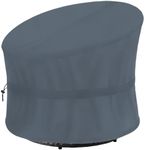 TORUTA Papasan Chair Covers 47" 420D waterproof material Patio Outdoor Furniture Wicker Saucer Rocking Swivel Chair Slip Covers Protection-Grey